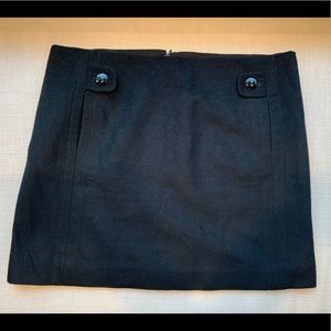 J. Crew Felted Wool Mini Skirt - Black/Size 6